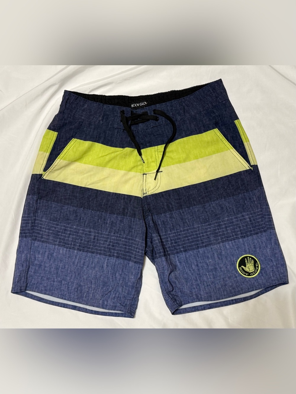 Body Glove Vapor blue & yellow swim trunks board shorts